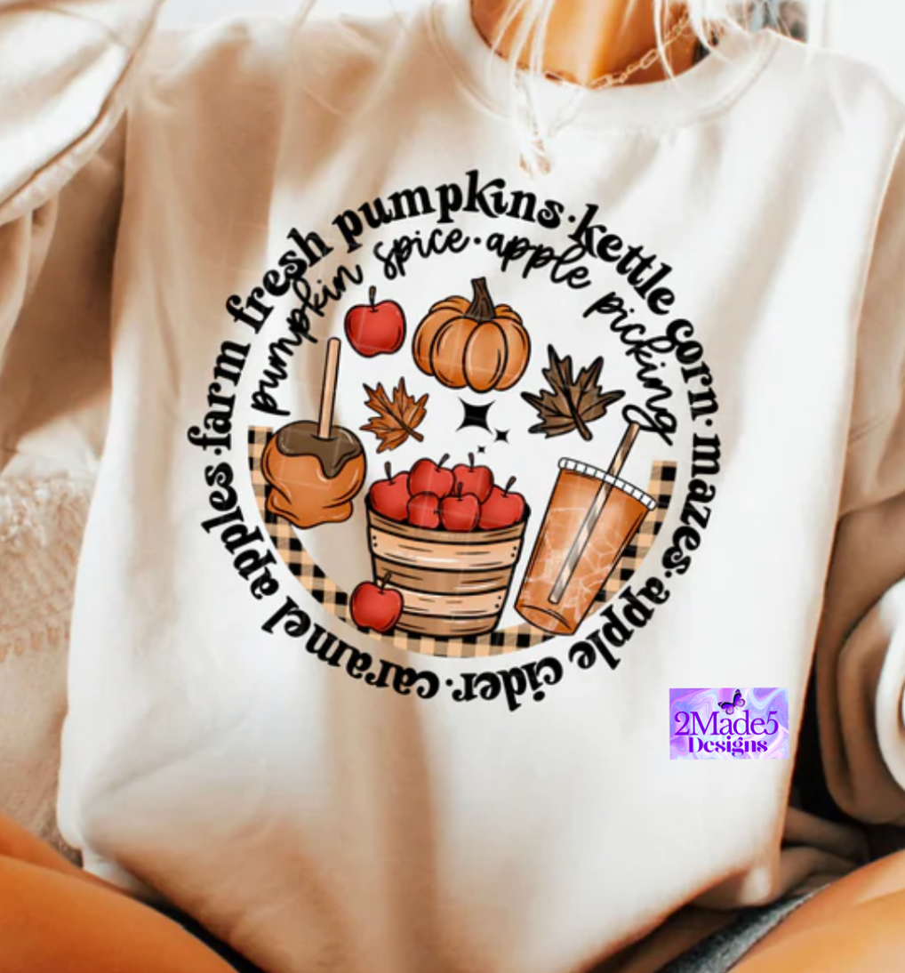 Fall Pumpkins & Apples Shirt