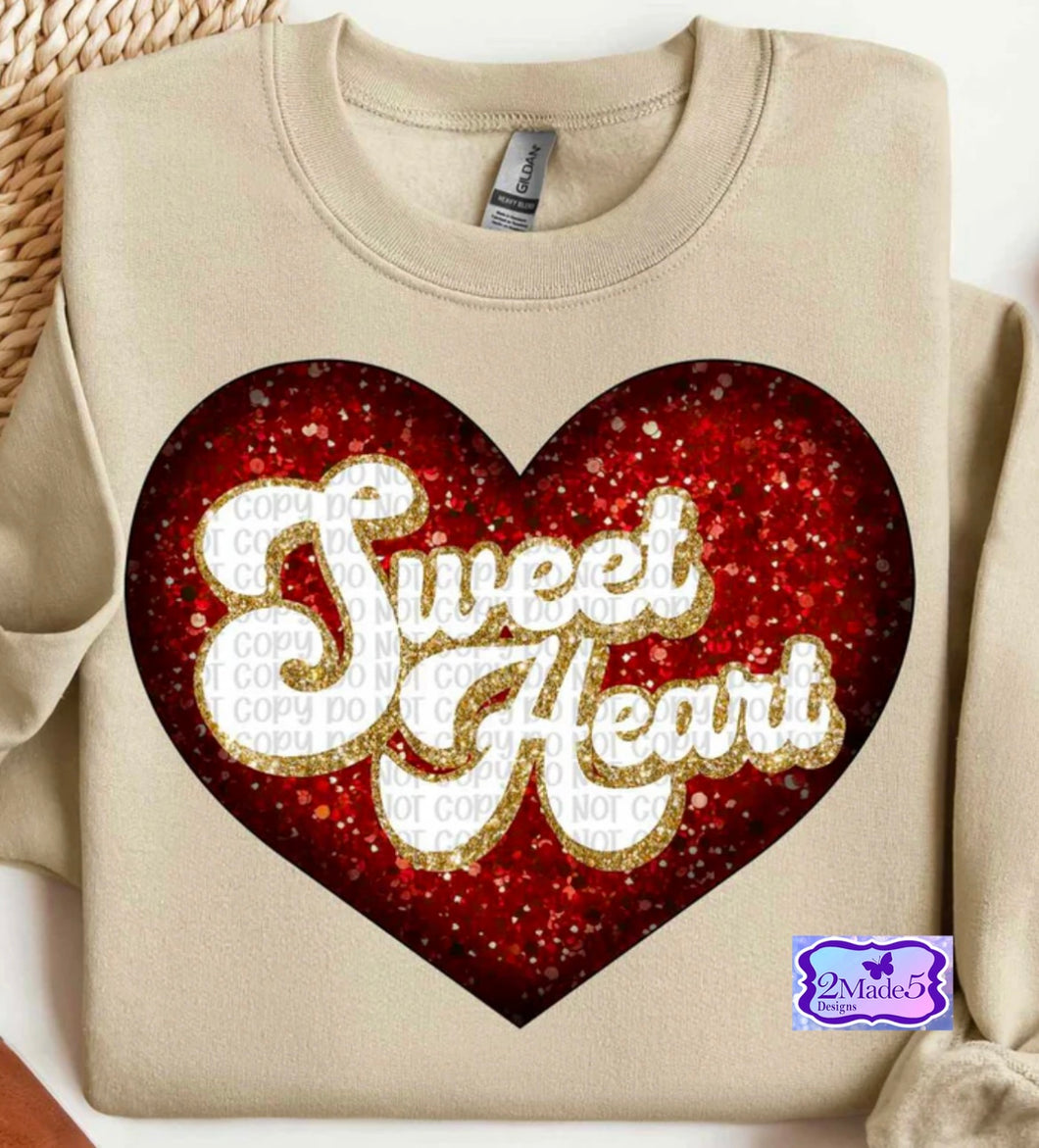 Sweetheart faux sequins Shirt