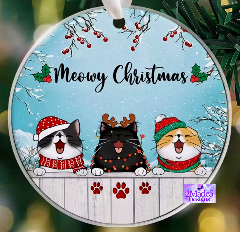 Meowy Christmas Ornament