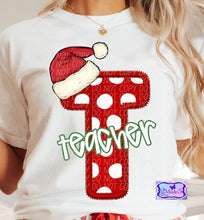 Load image into Gallery viewer, Santa Hat School Principal, Teacher, Bus Driver, Lunch Crew Shirt
