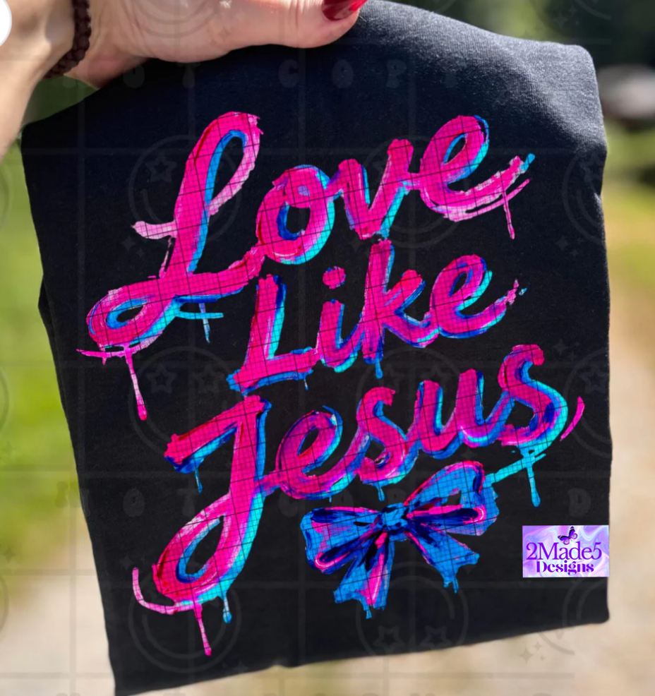 Love Like Jesus Neon Bow Shirt