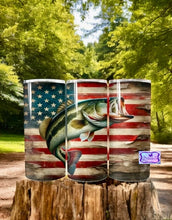 Load image into Gallery viewer, Fishing USA Flag 20oz Tumbler
