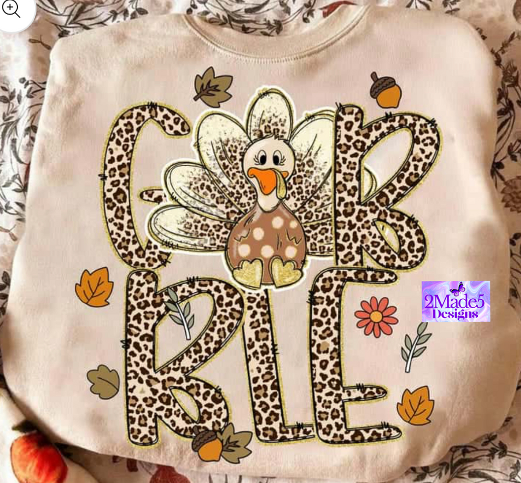 Gobble Leopard Turkey Shirt