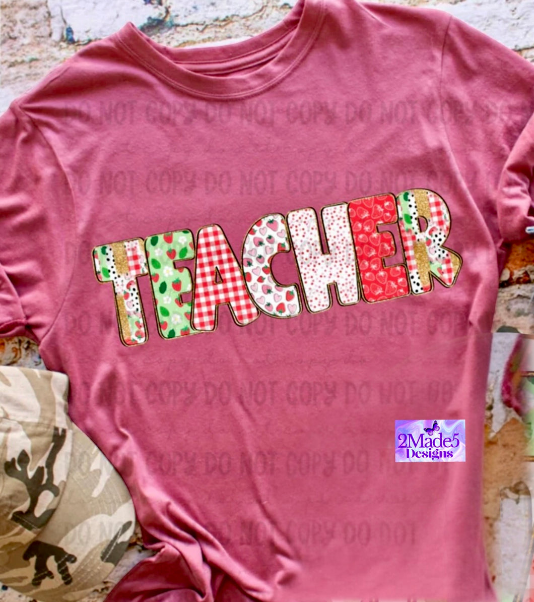 Teacher Strawberries Shirt