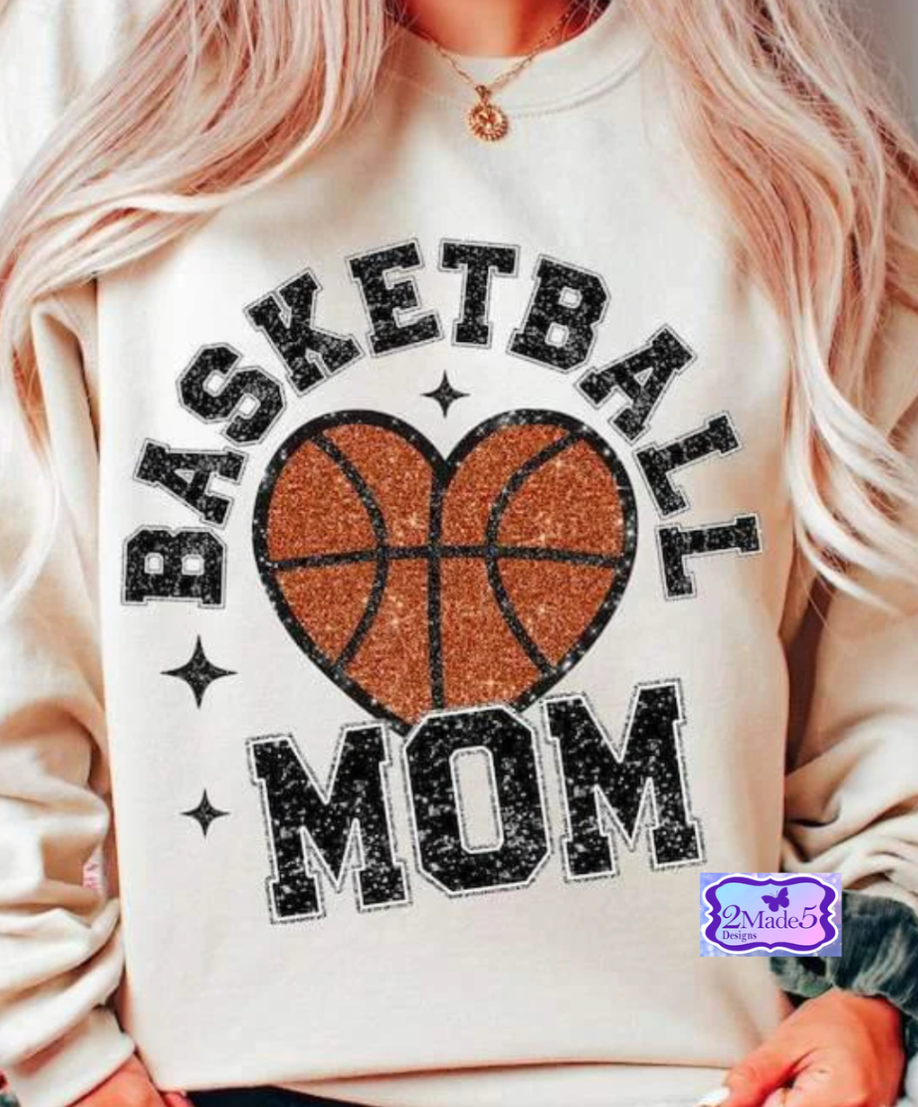 Basketball Mom Heart Shirt