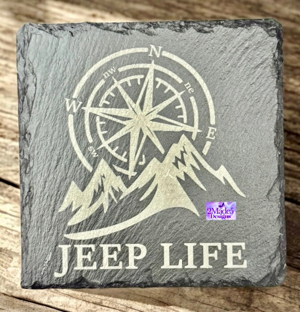 Jeep Life Slate Coaster