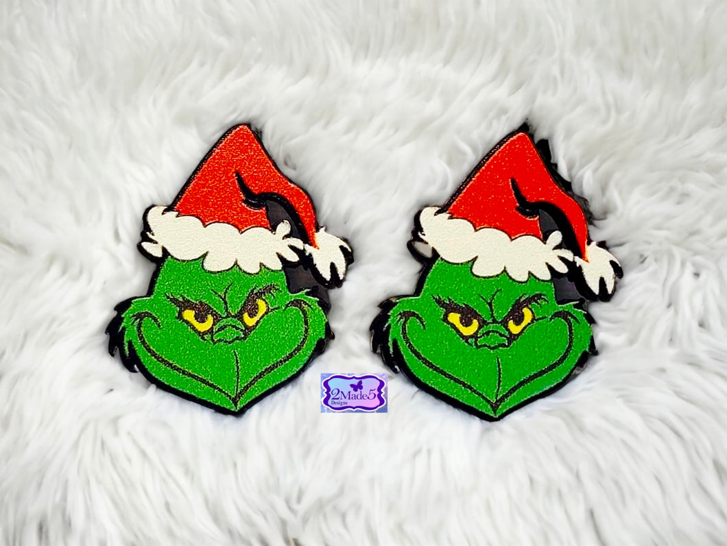 Green Guy Face Earrings