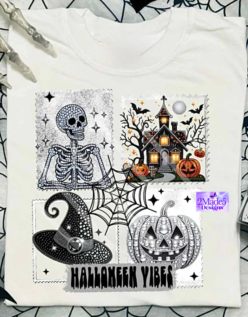 Halloween Vibes Collage Shirt
