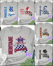 Load image into Gallery viewer, School Mascot Checkerboard Shirt-Heritage Generals, Ringgold Tigers, LFO Warriors, Gordon Lee Trojans, Ridgeland Panthers,  Lafayette Ramblers
