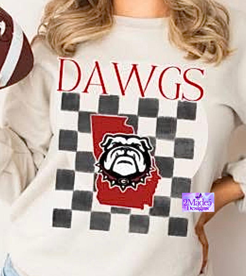 Georgia Bulldogs Dawgs Checkerboard Shirt
