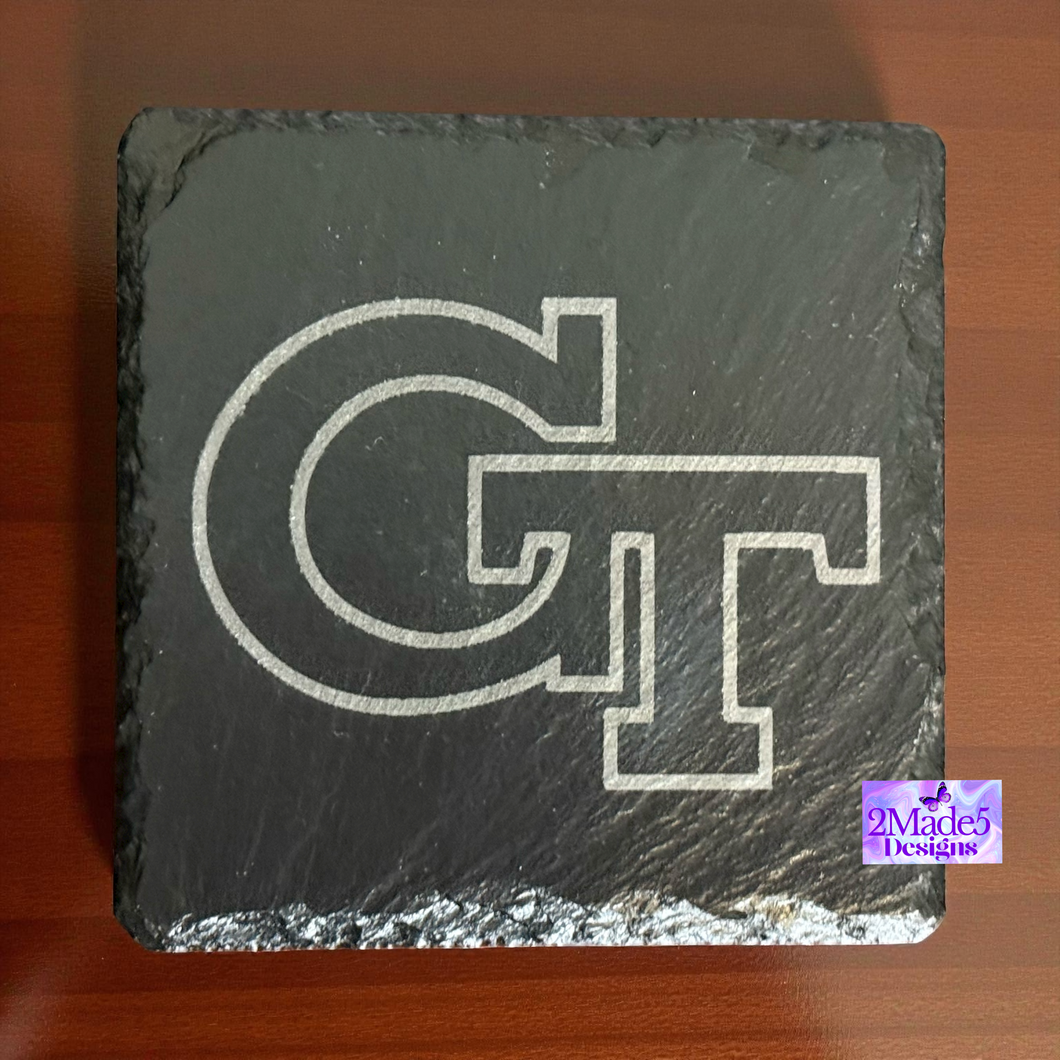 Georgia Tech Slate Coaster
