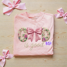 Load image into Gallery viewer, God Is Good Bow faux embroidered Shirt

