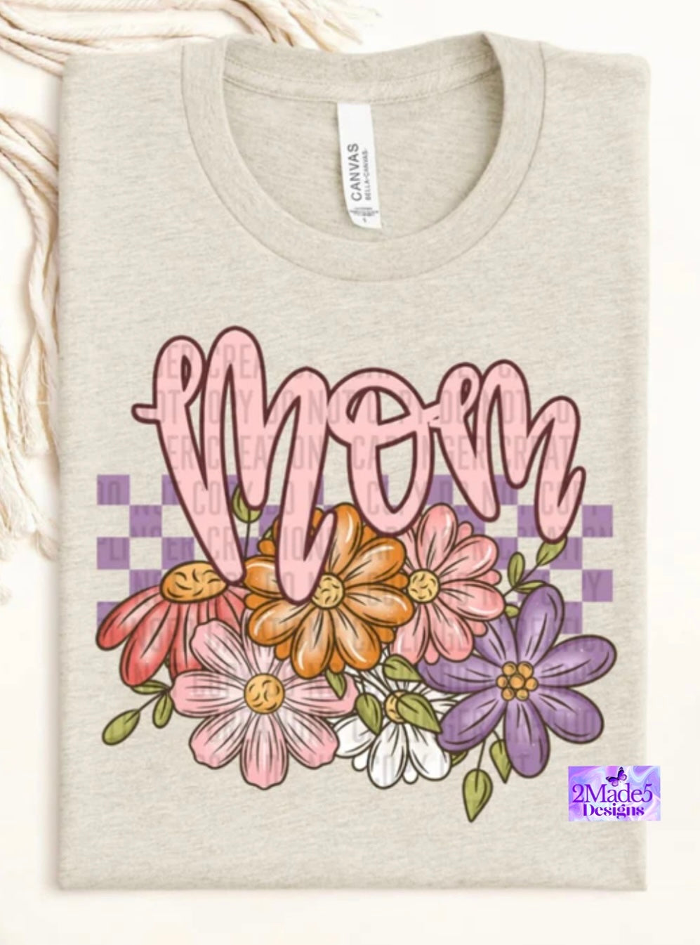 Mom Pink Floral Shirt