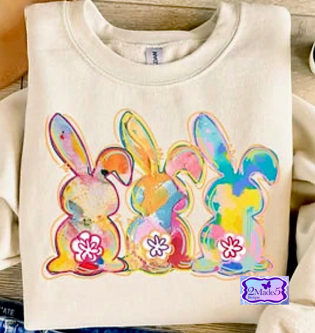 Watercolor Bunny Trio Shirt