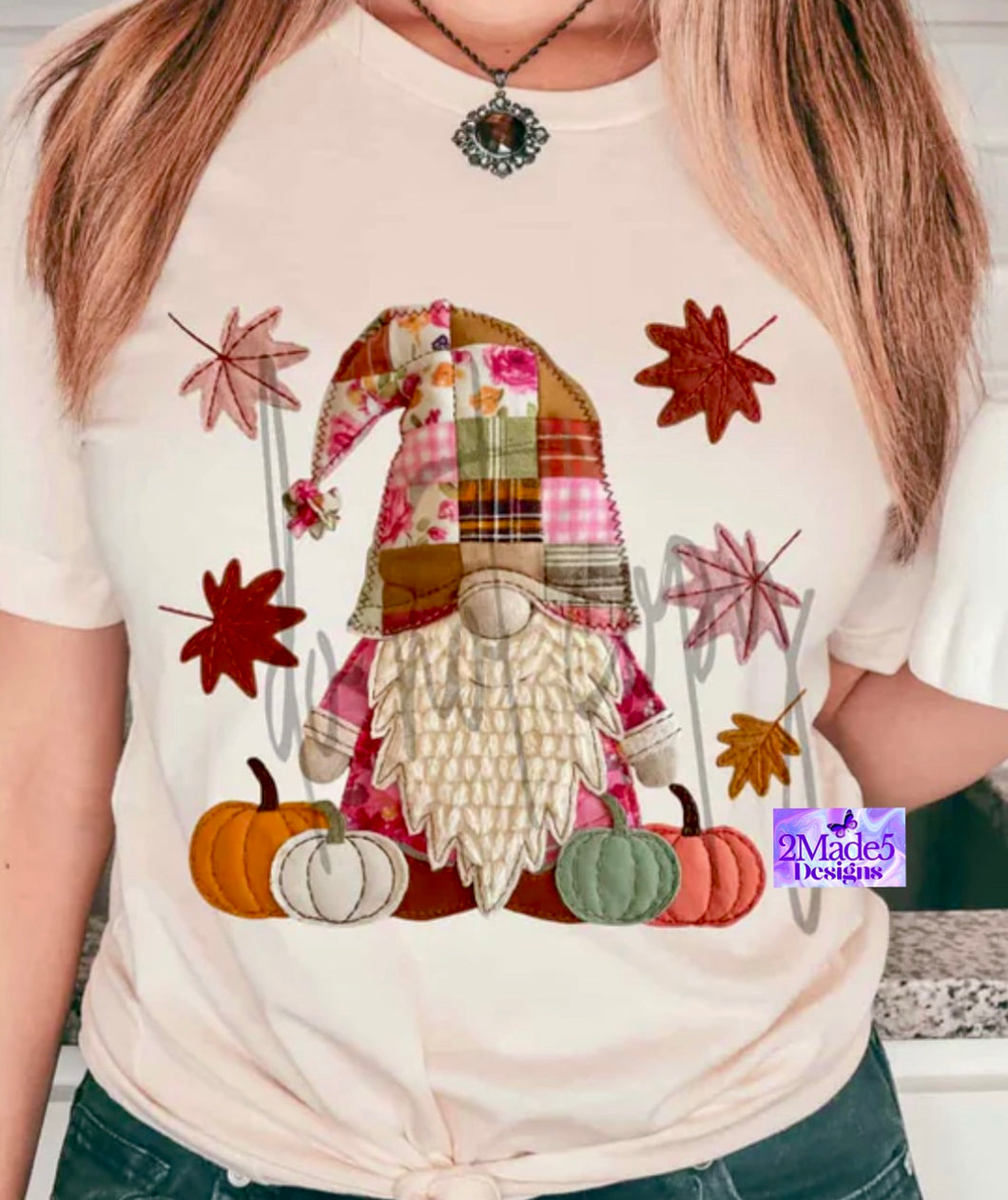 Fall Patchwork Gnome Shirt