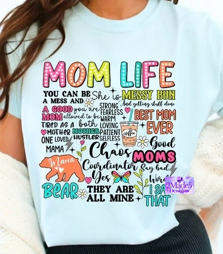 Mom Life Collage Shirt