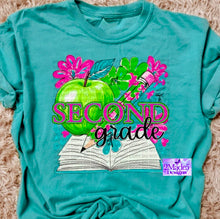 Load image into Gallery viewer, Apple Floral Grade Level Shirt (in adult &amp; youth sizes)
