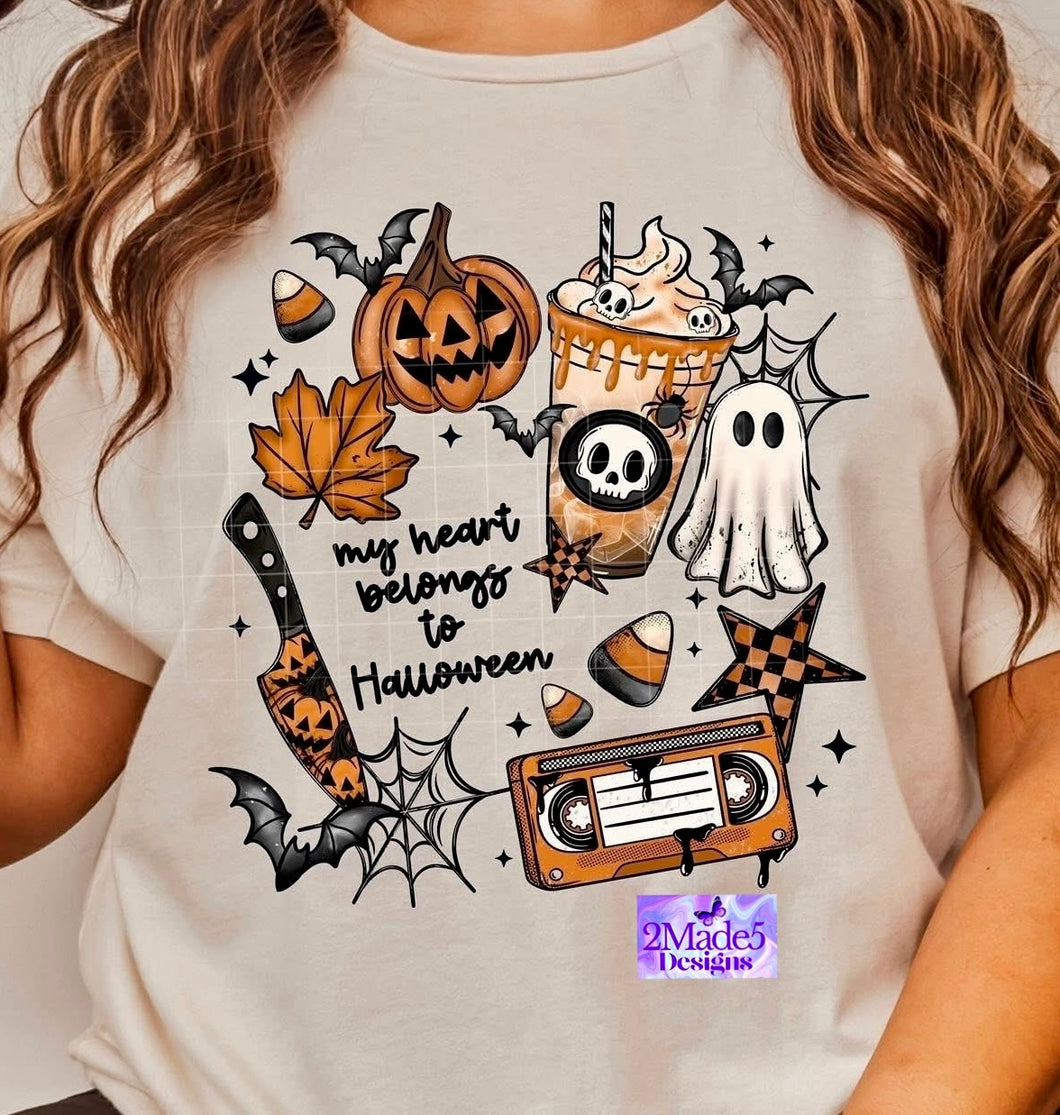 My Heart Belongs To Halloween Shirt