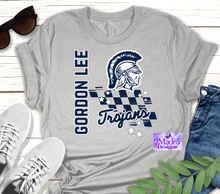 Load image into Gallery viewer, School Mascot Checkerboard Shirt-Heritage Generals, Ringgold Tigers, LFO Warriors, Gordon Lee Trojans, Ridgeland Panthers,  Lafayette Ramblers
