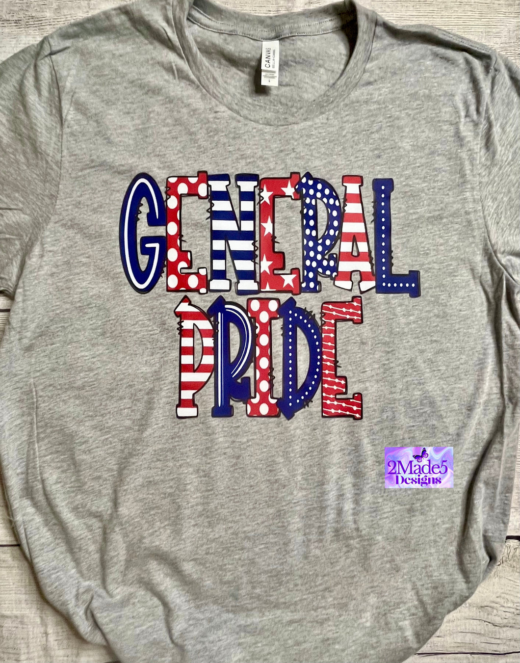 General Pride Bella Canvas Heather Athletic Gray Short Sleeve Shirt