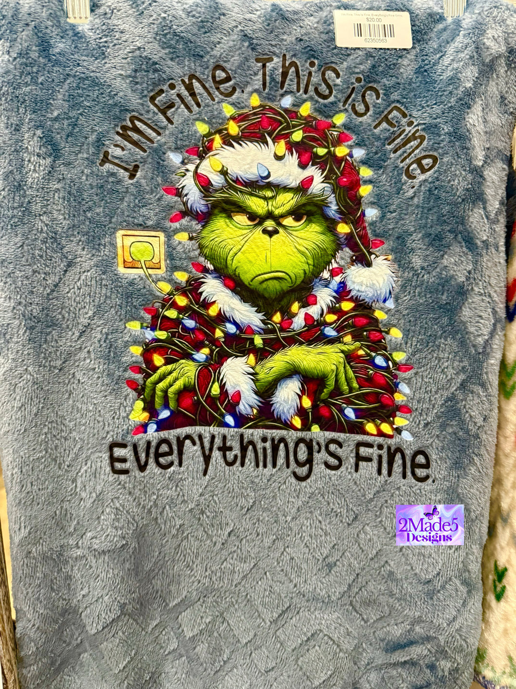 I’m Fine, This Is Fine, Everything’s Fine Grinch Blanket