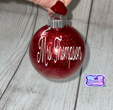 Load image into Gallery viewer, Personalized Name Glitter Ornament
