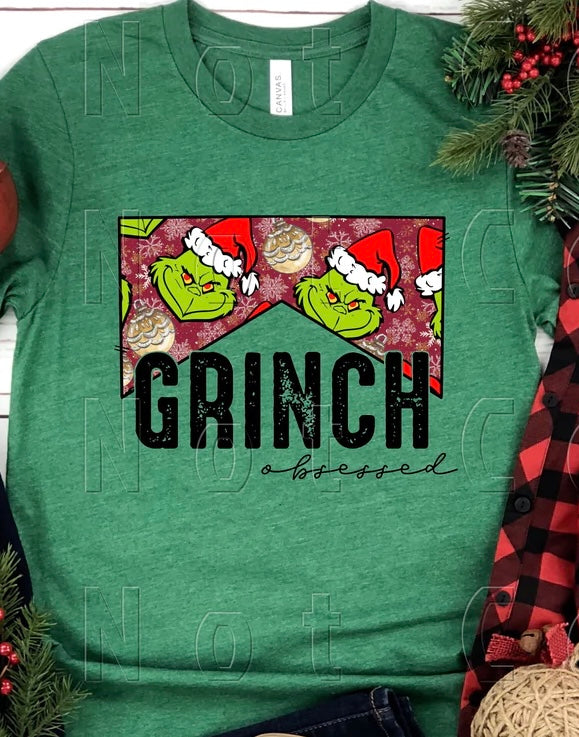 Grinch Obsessed on Bella Canvas Shirt