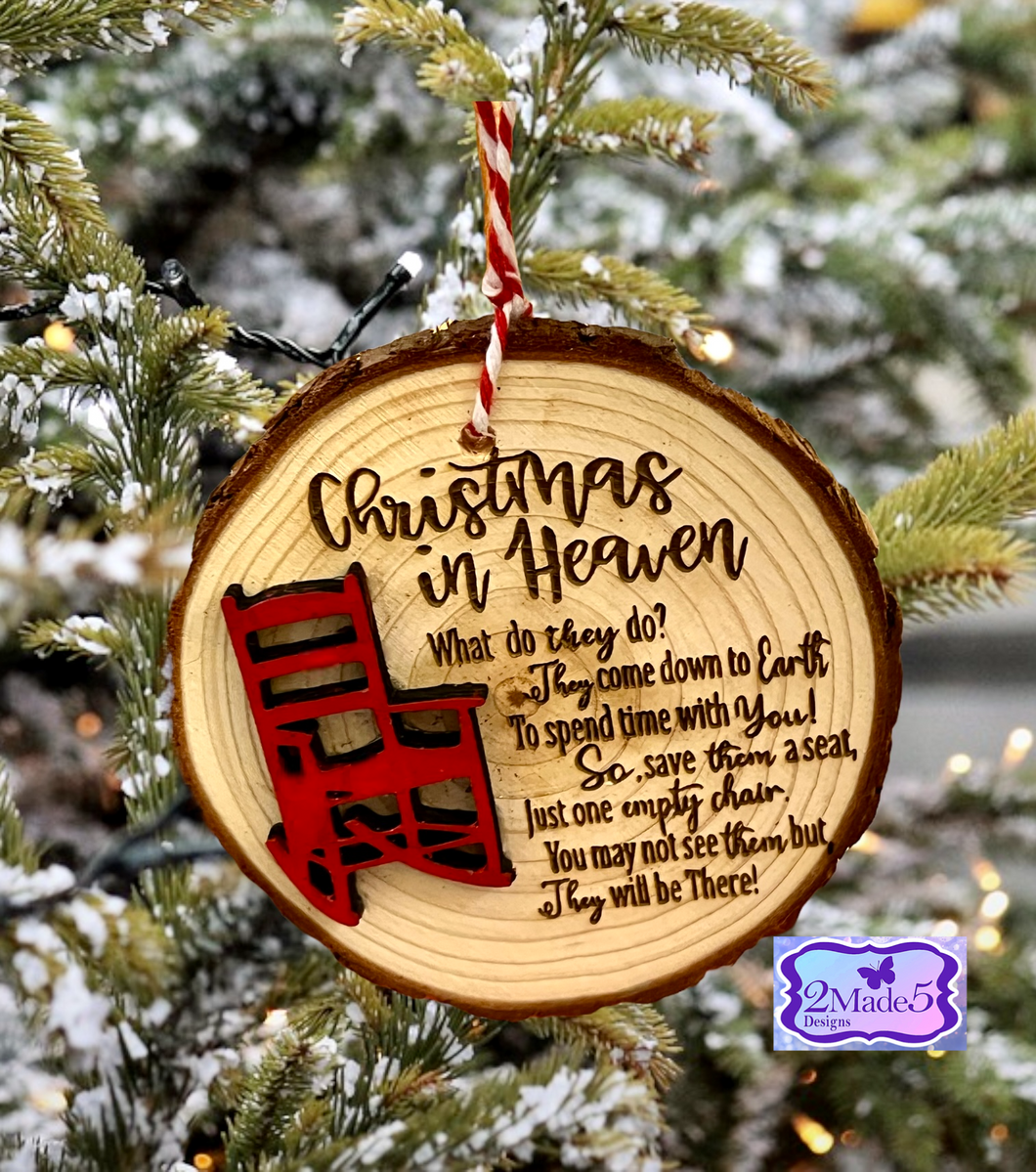 Christmas In Heaven Wood Ornament