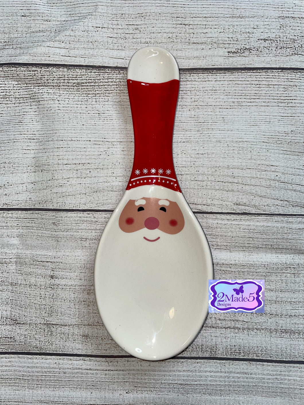 Santa Claus Ceramic Spoon Rest