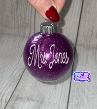 Load image into Gallery viewer, Personalized Name Glitter Ornament
