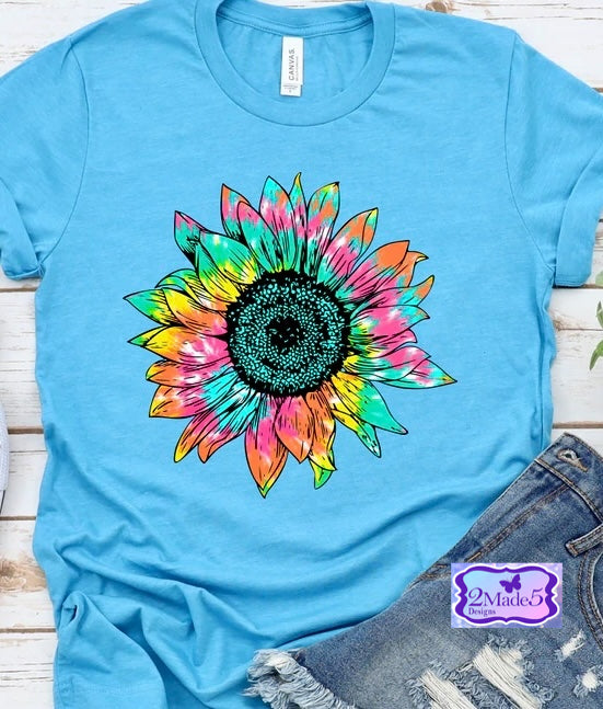 Tie Dye Sunflower